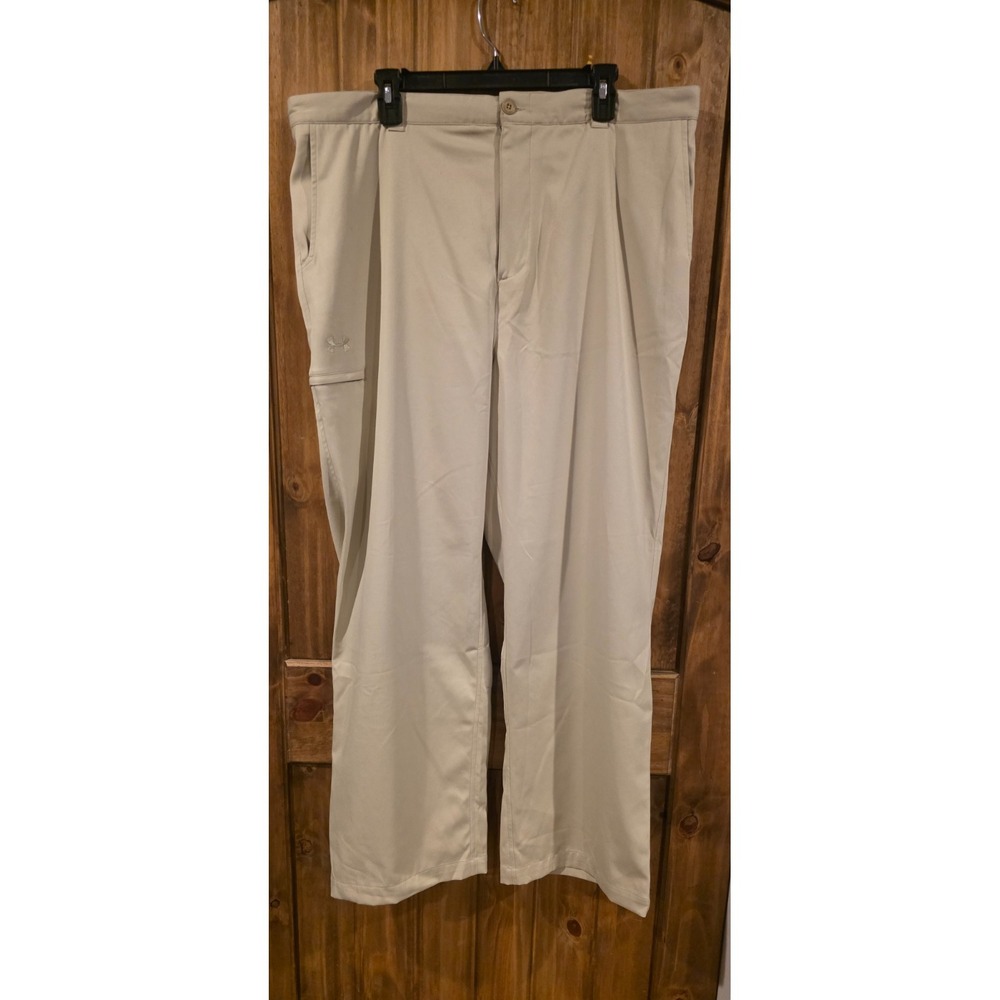 Under Armour Chino Pants Mens 40 Light Beige Straight Leg Performance Outdoor